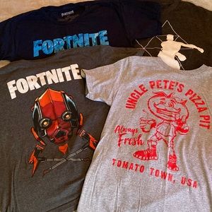 Fortnite t-shirt bundle. 4 t-shirts around size L & XL